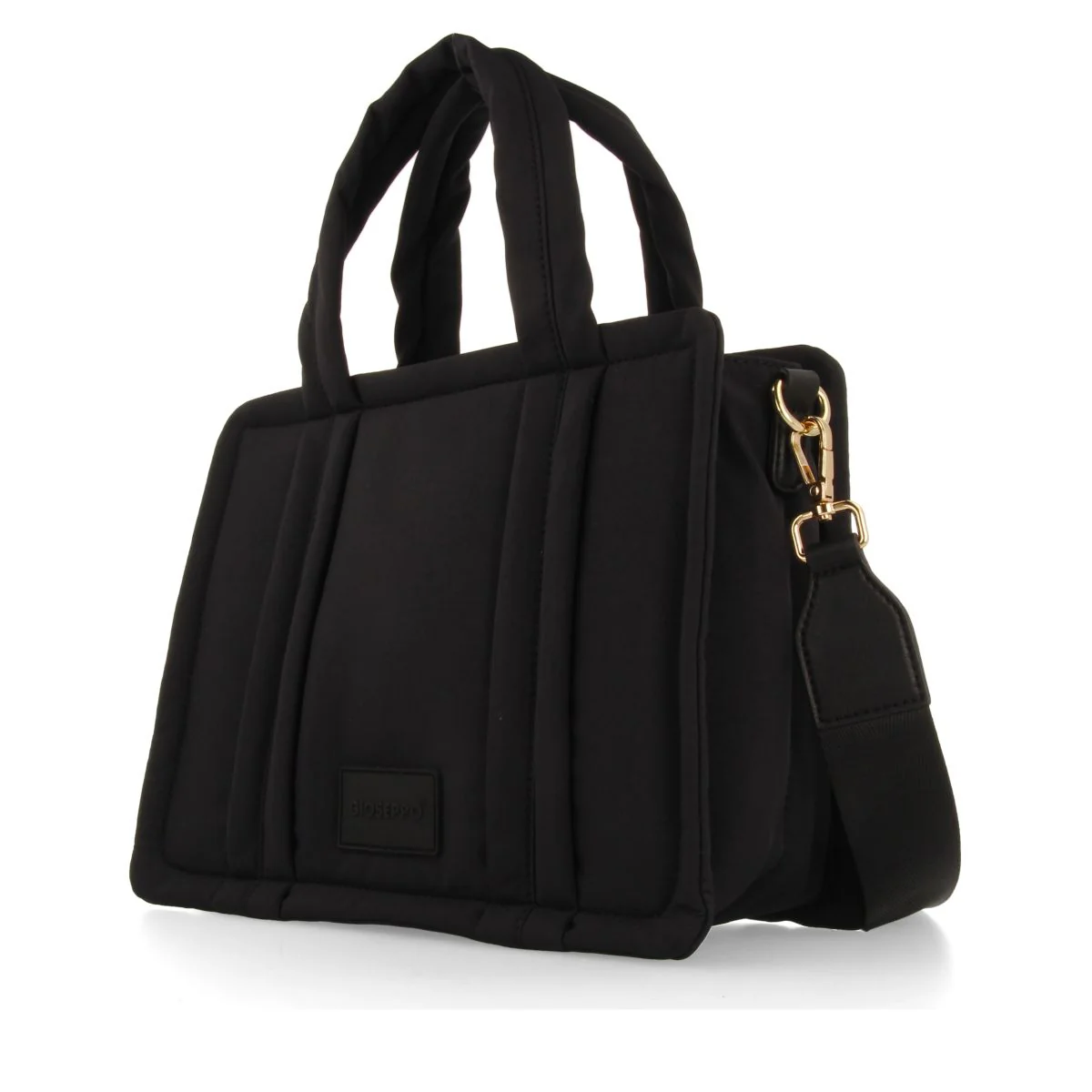 BLACK BAG WITH HANDLES AND SHOULDER STRAP GEREI - Image 3