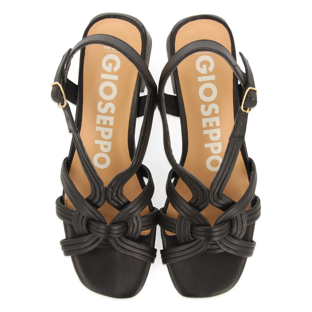BLACK HEEL SANDALS WITH BRAIDED STRAPS FOR WOMEN BULQIZE - Image 4