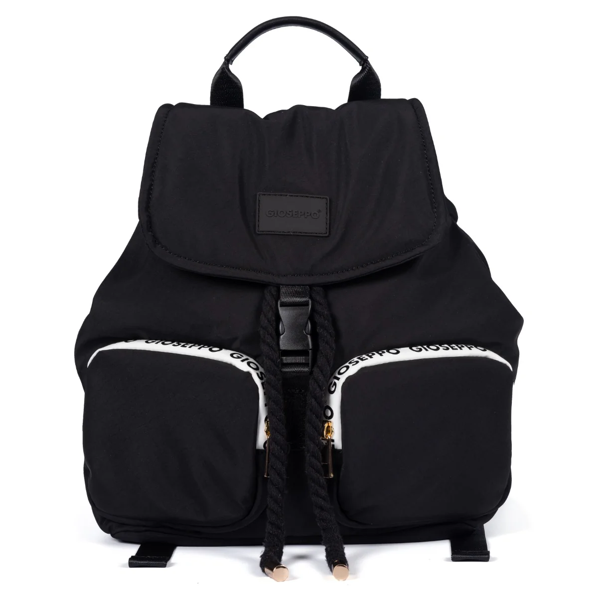 BLACK NYLON BACKPACK WITH BONSALL COLOR CONTRASTS - Image 4