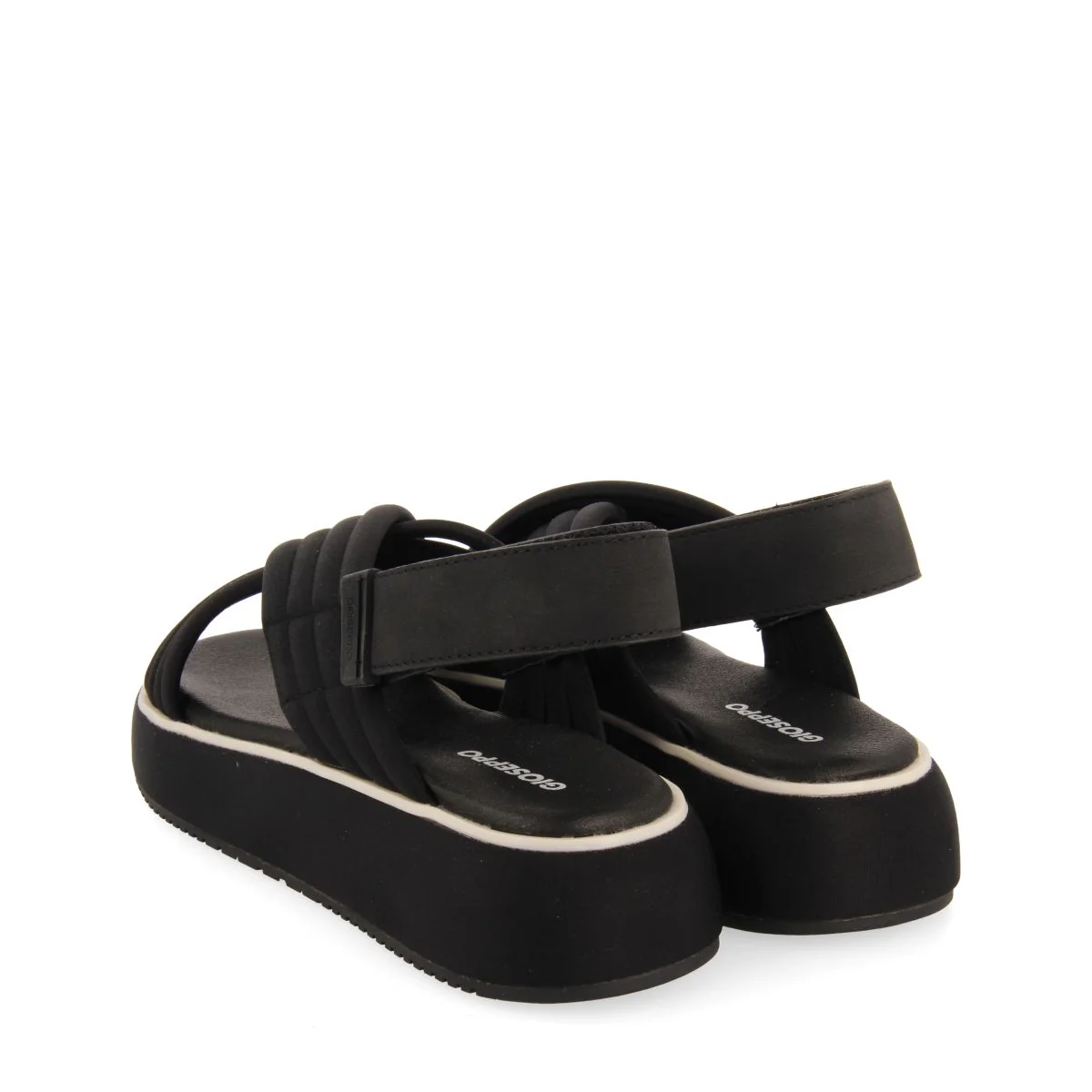 BLACK SPORTS SANDALS WITH PLATFORM FOR WOMEN BRYHER - Image 4
