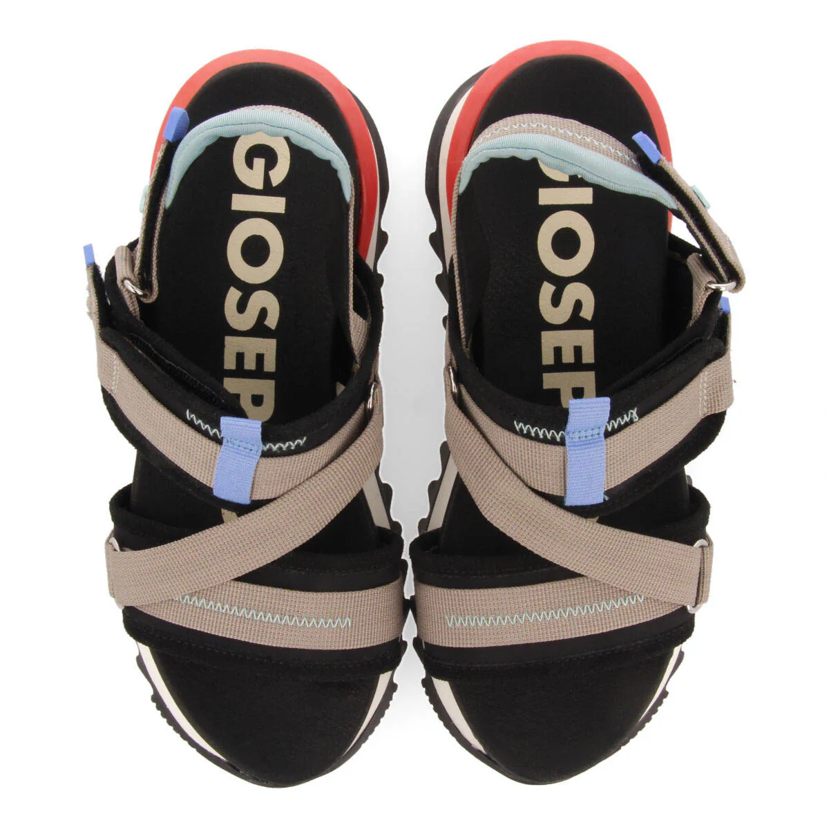 Blaru women's sporty black and grey sandals - Image 4