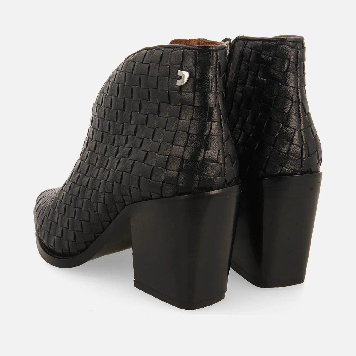 BRAIDED LEATHER ANKLE BOOTS WITH HEEL TAMASI - Image 3