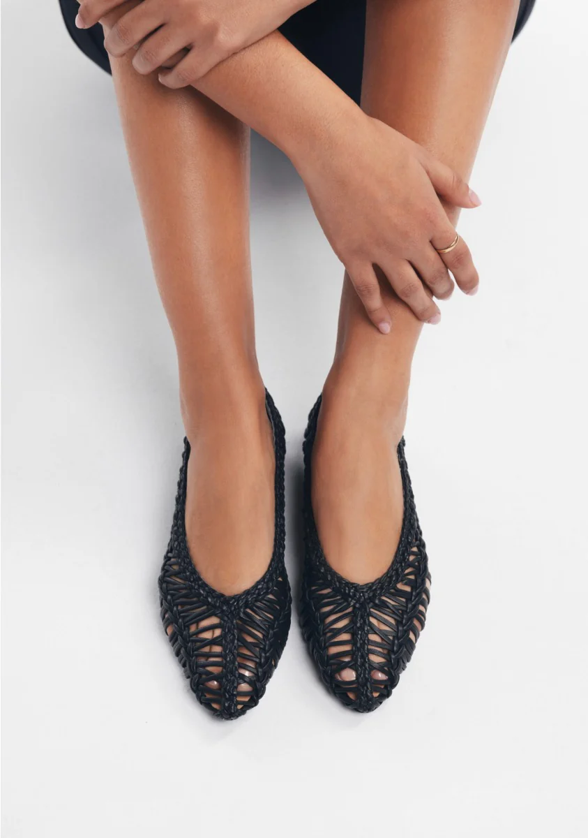 BRAIDED LEATHER BALLET FLATS FAYSTON - Image 5