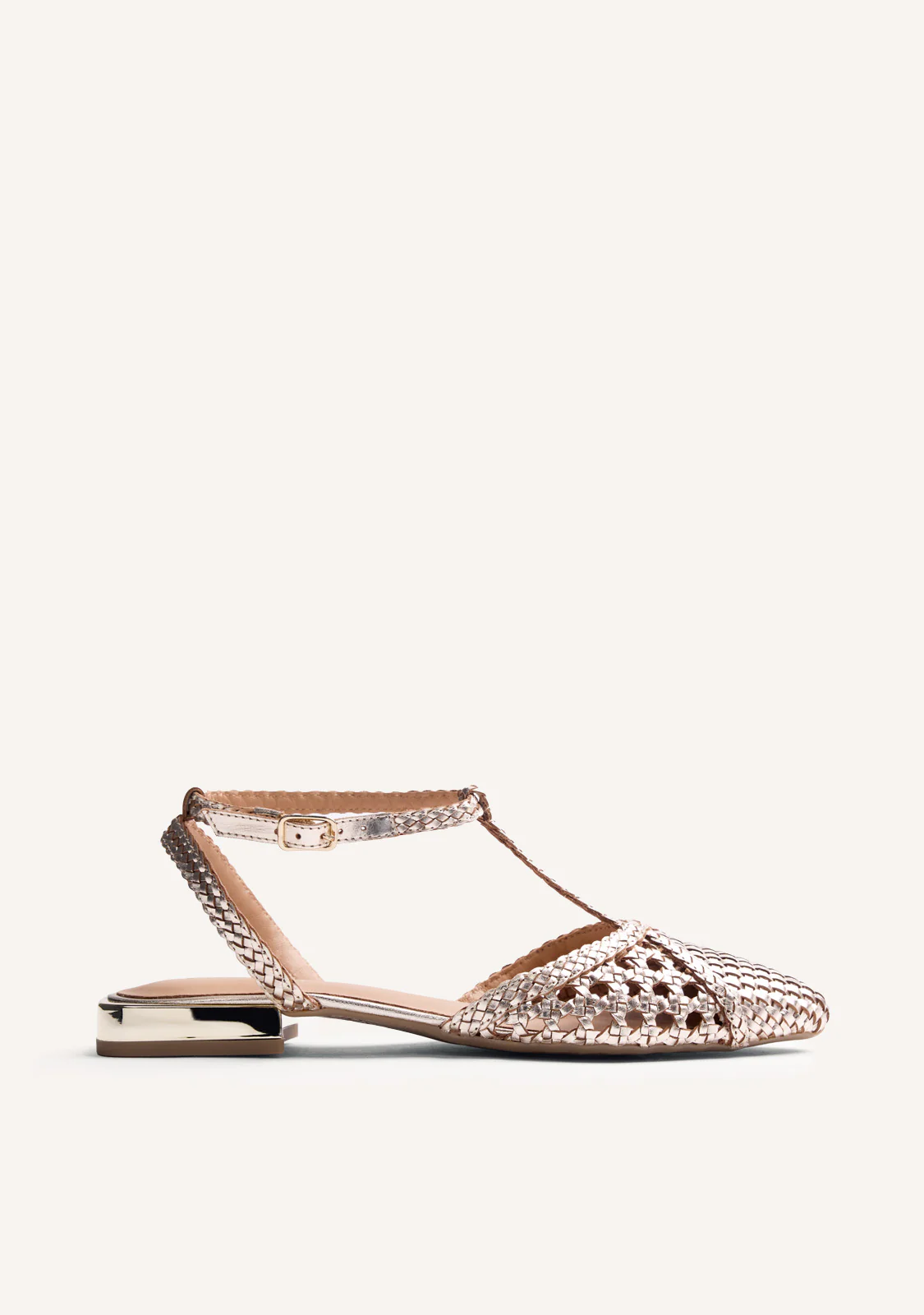 BRAIDED LEATHER BALLET FLATS JHELUM
