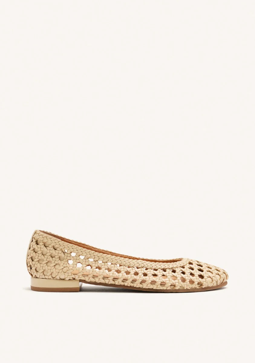BRAIDED LEATHER BALLET FLATS LORAIN