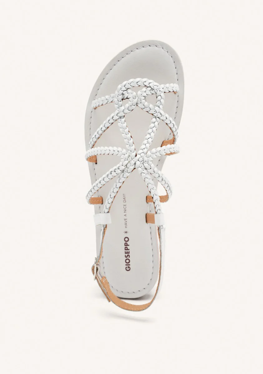 BRAIDED LEATHER FLAT SANDALS ORLAND - Image 3
