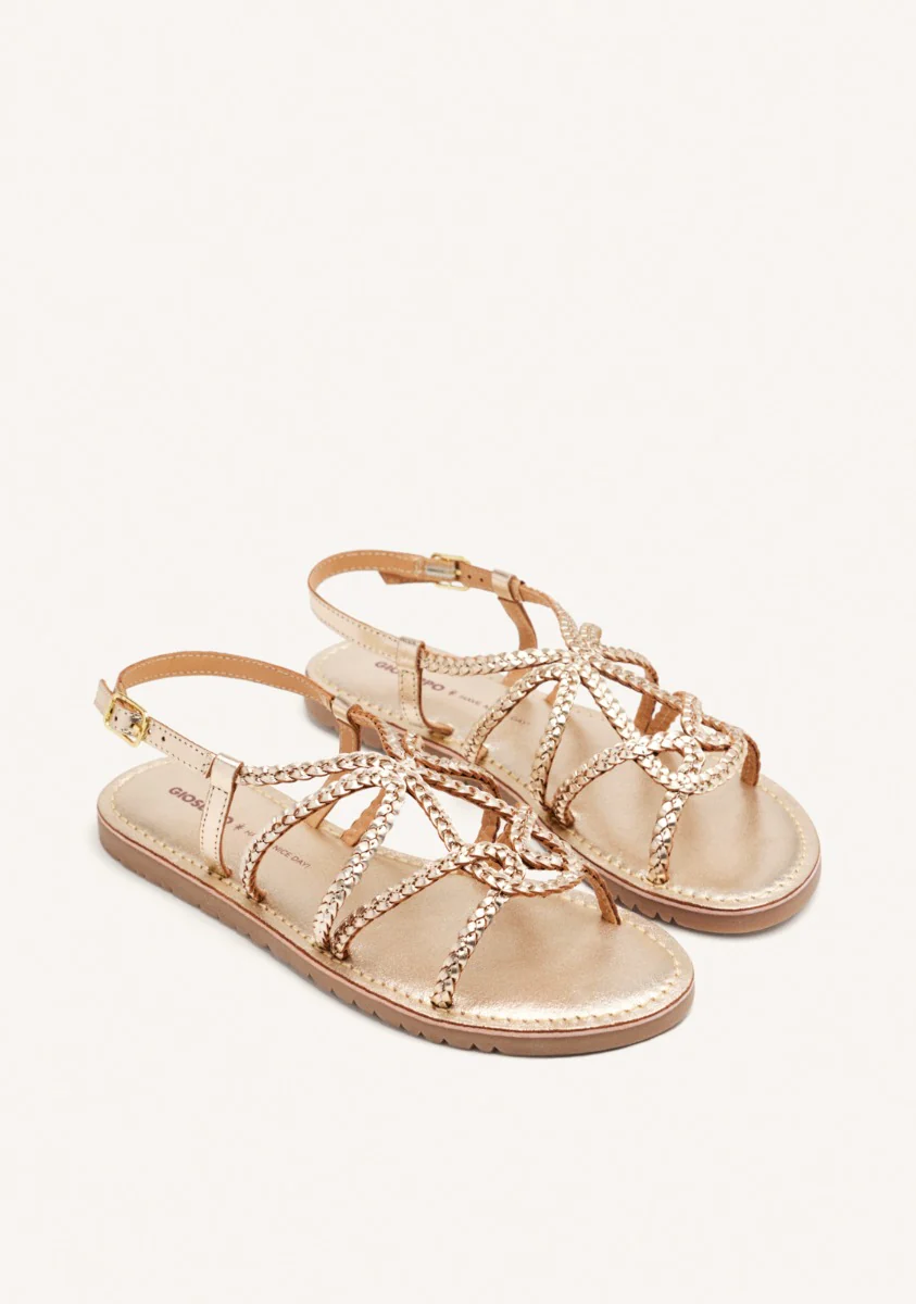 BRAIDED LEATHER FLAT SANDALS ORLAND - Image 2