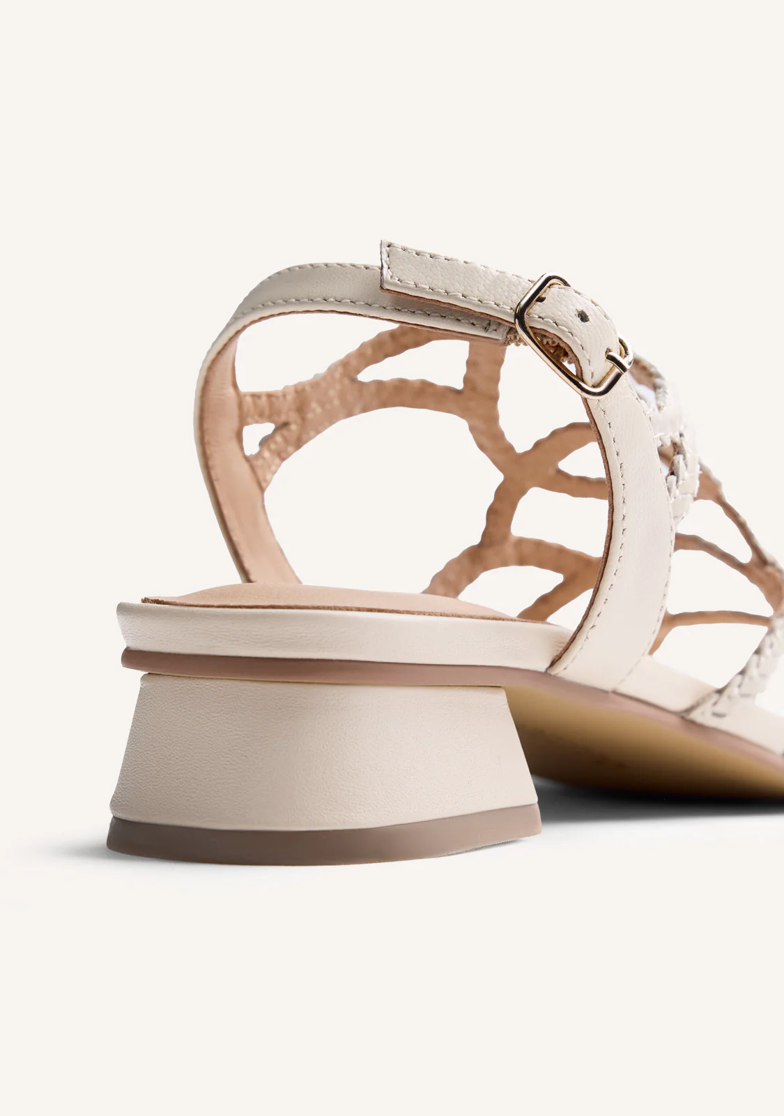 BRAIDED LEATHER HEELED SANDALS BILICE - Image 4