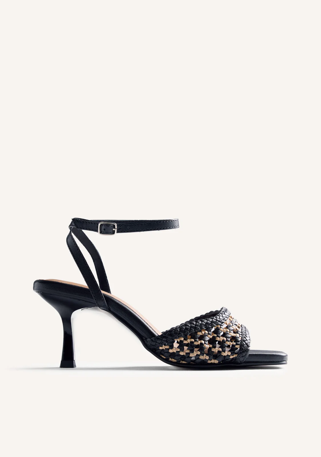 BRAIDED LEATHER HEELED SANDALS KAJIADO