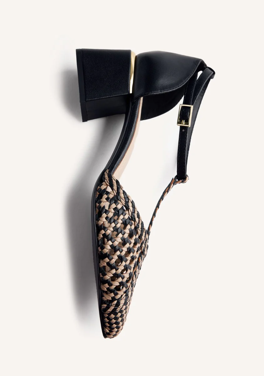 BRAIDED LEATHER HEELED SHOES BOYNE - Image 4
