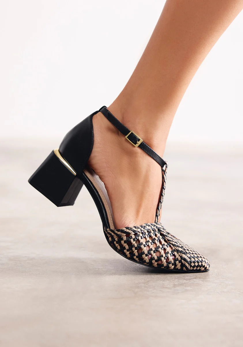 BRAIDED LEATHER HEELED SHOES BOYNE - Image 7