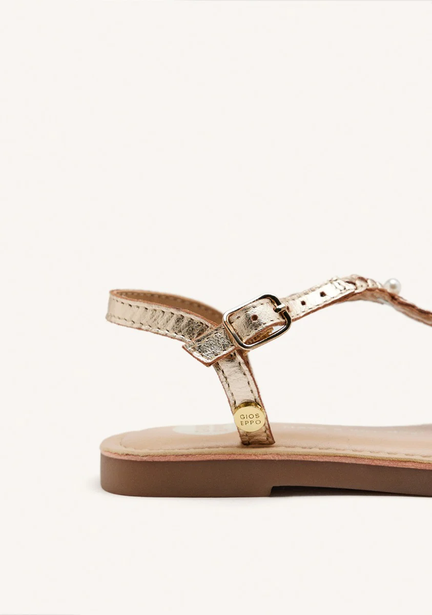 BRAIDED LEATHER PEARL SANDALS MARTELL - Image 3