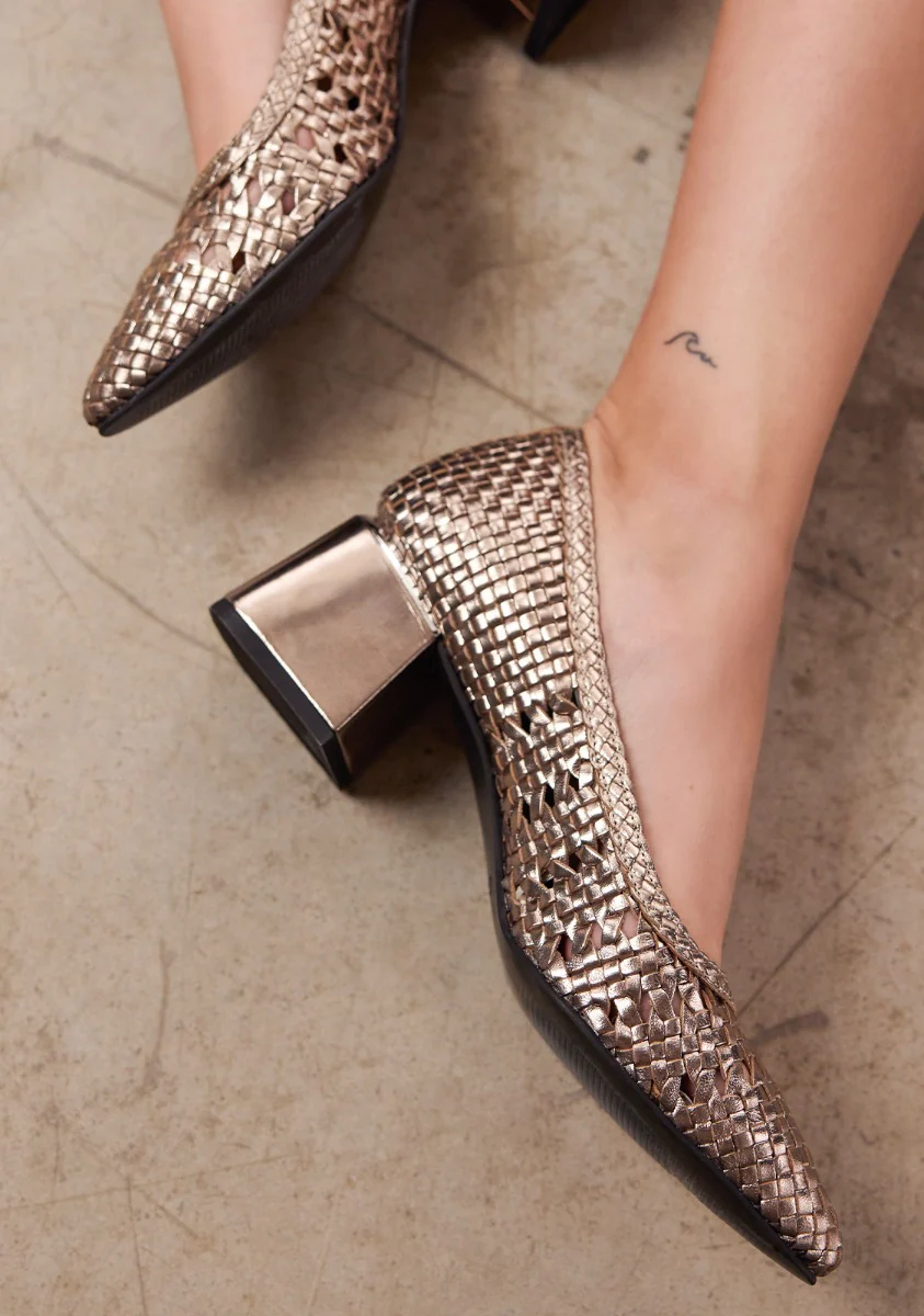 BRAIDED LEATHER PUMPS NITRA - Image 5