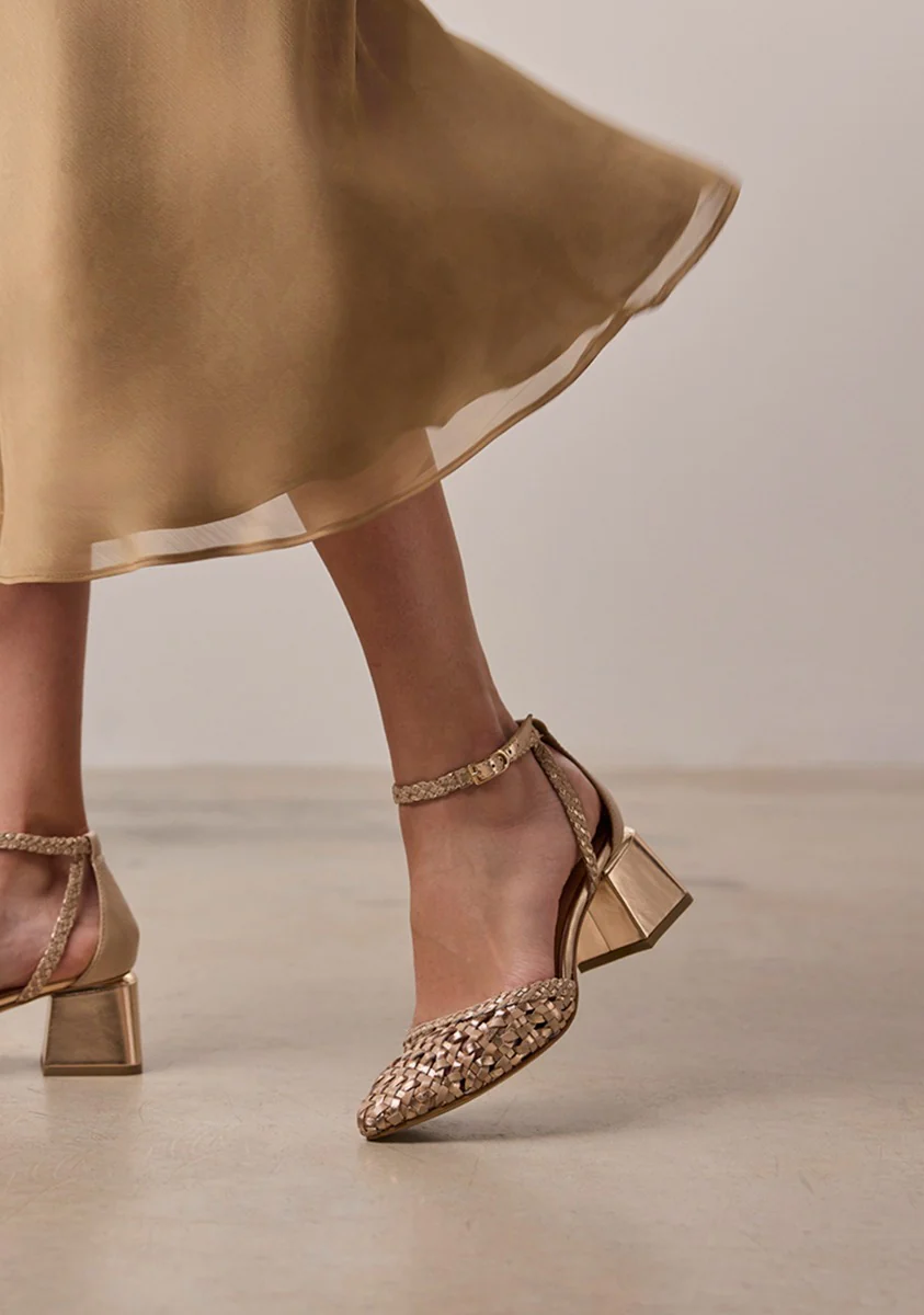 BRAIDED LEATHER PUMPS SARKAD - Image 3