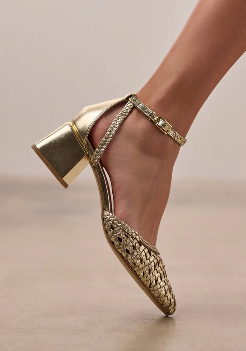 BRAIDED LEATHER PUMPS SARKAD - Image 3