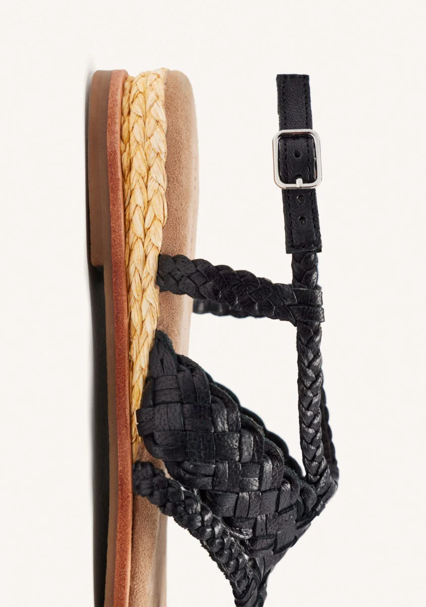 BRAIDED LEATHER SANDALS SEBEC - Image 4