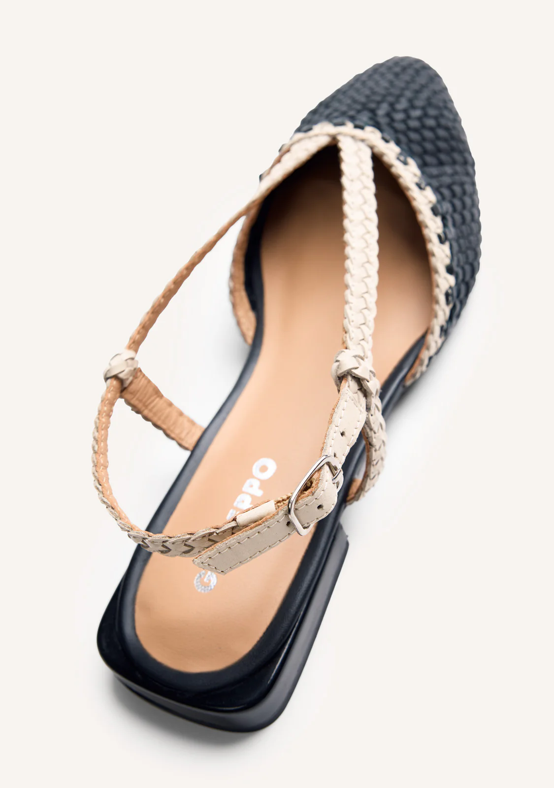 BRAIDED LEATHER SLINGBACK BALLET FLATS KITODI - Image 4
