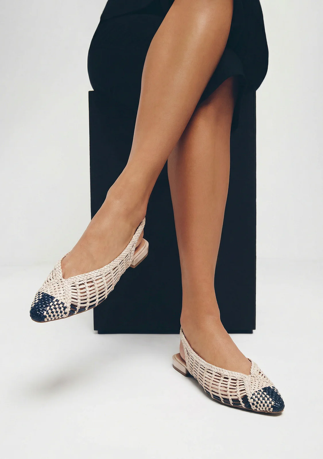 BRAIDED LEATHER SLINGBACK BALLET FLATS MAGARINI - Image 6