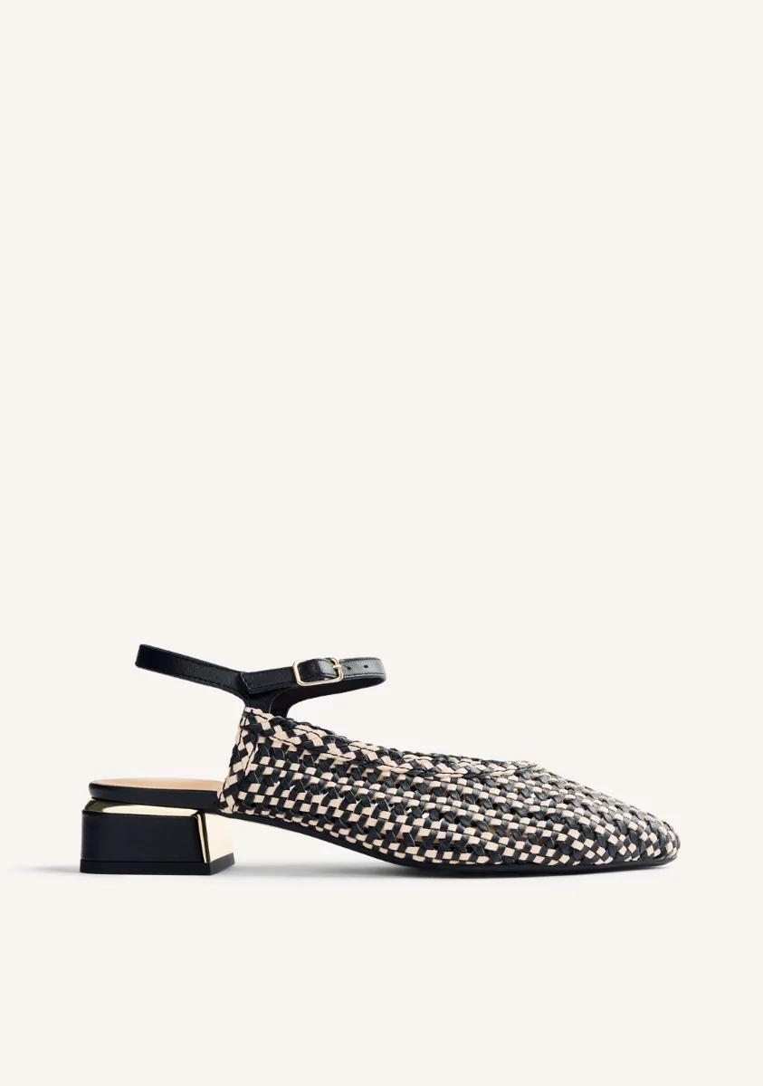 BRAIDED LEATHER SLINGBACK HEELED SHOES HOYT