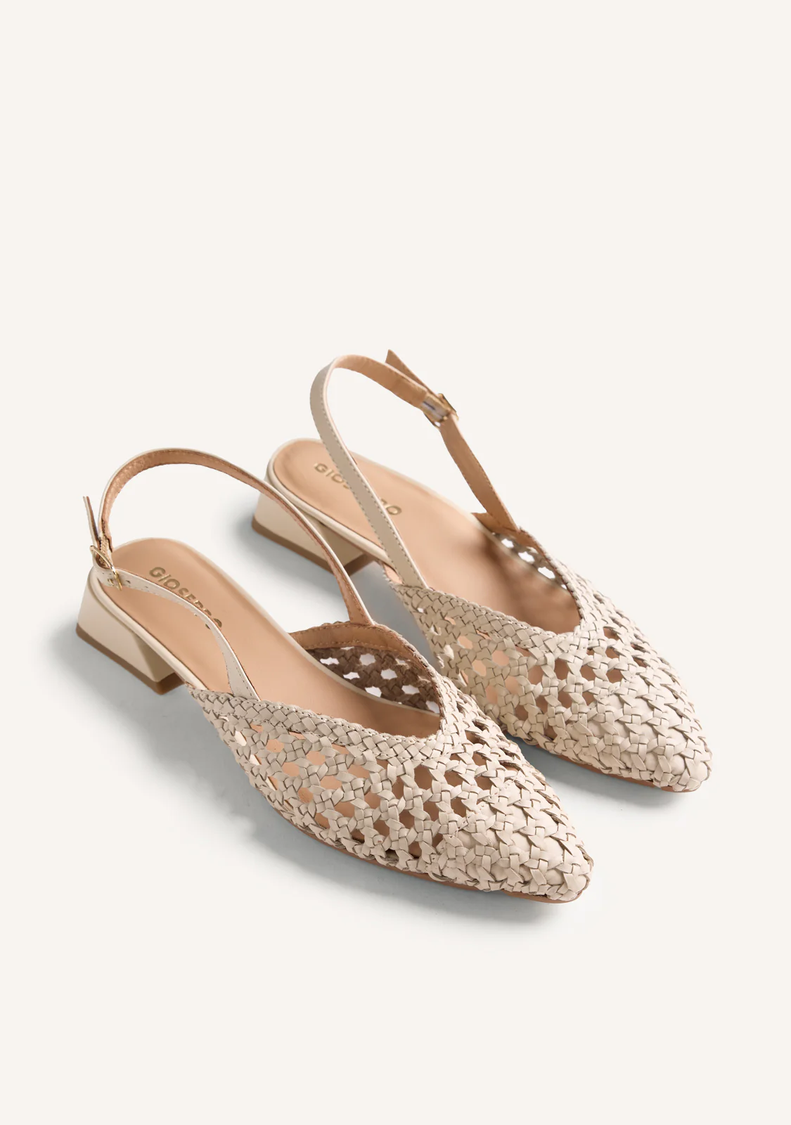 BRAIDED LEATHER SLINGBACK HEELED SHOES KIPILI - Image 2