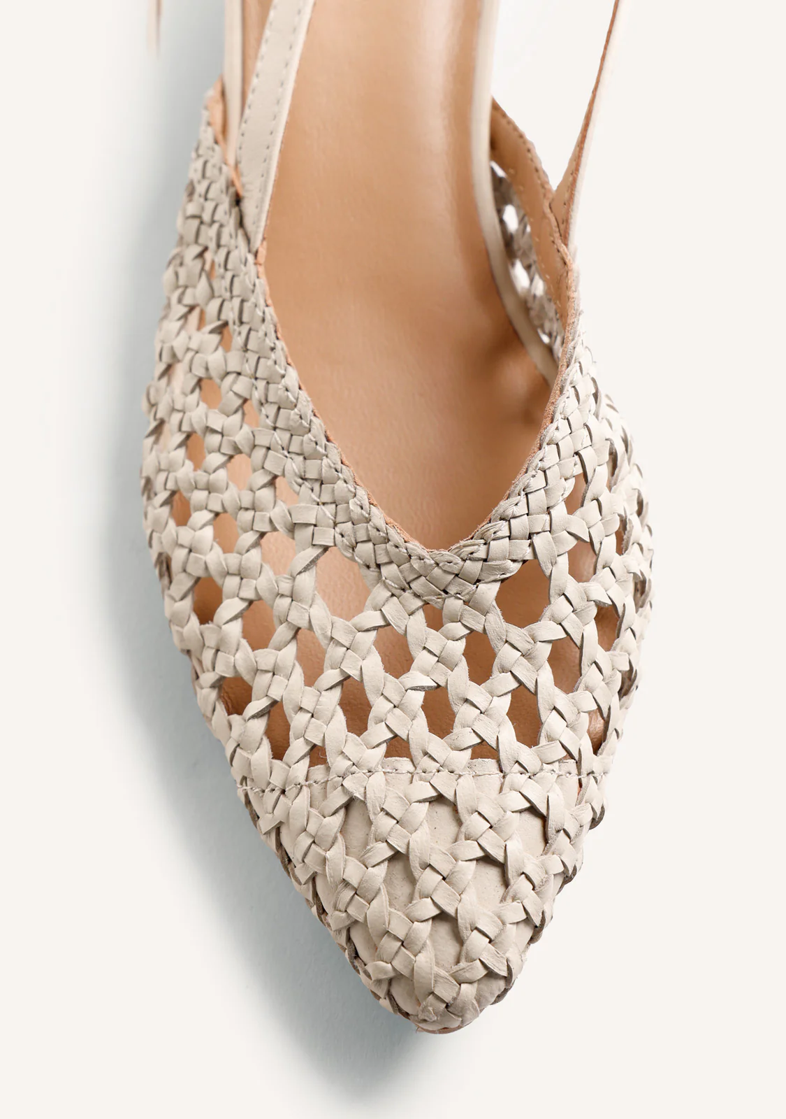 BRAIDED LEATHER SLINGBACK HEELED SHOES KIPILI - Image 3