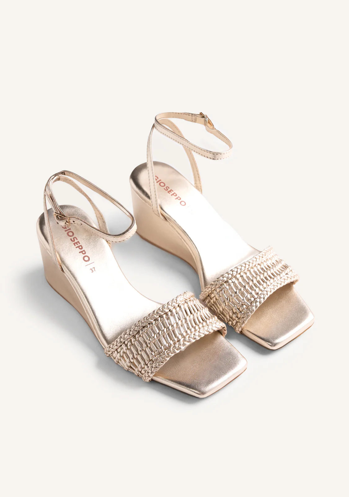 BRAIDED LEATHER WEDGE SANDALS MARERENI - Image 2
