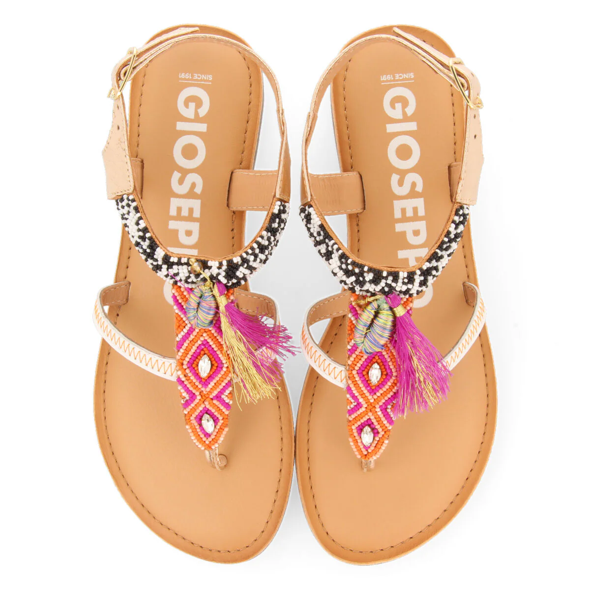 Buique women's multicoloured geometric sandals - Image 3