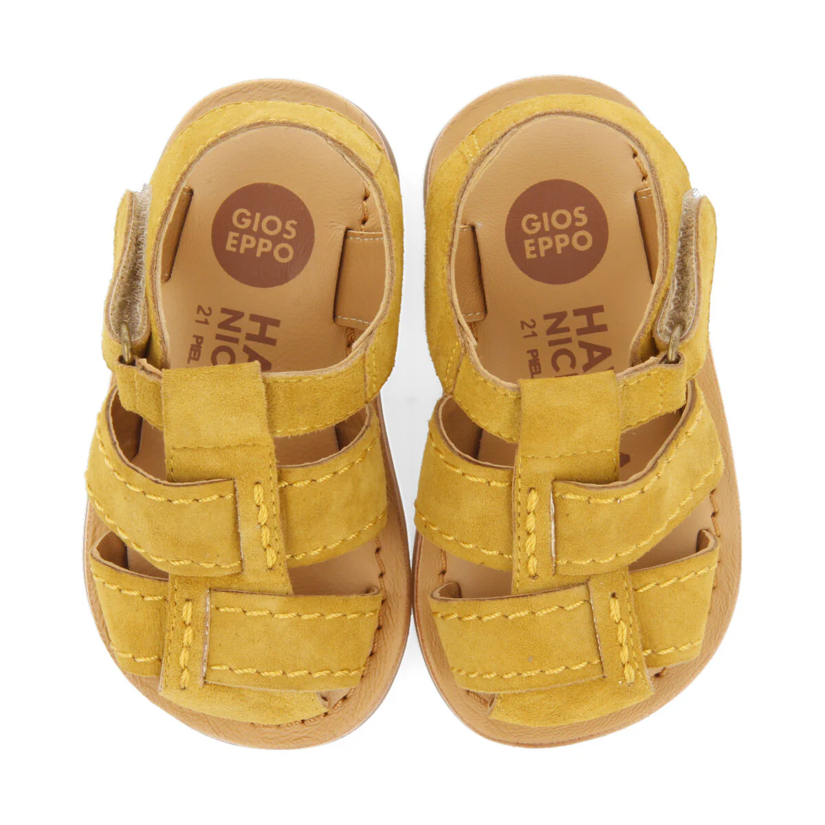 Cabixi boys mustard leather strappy sandals - Image 3