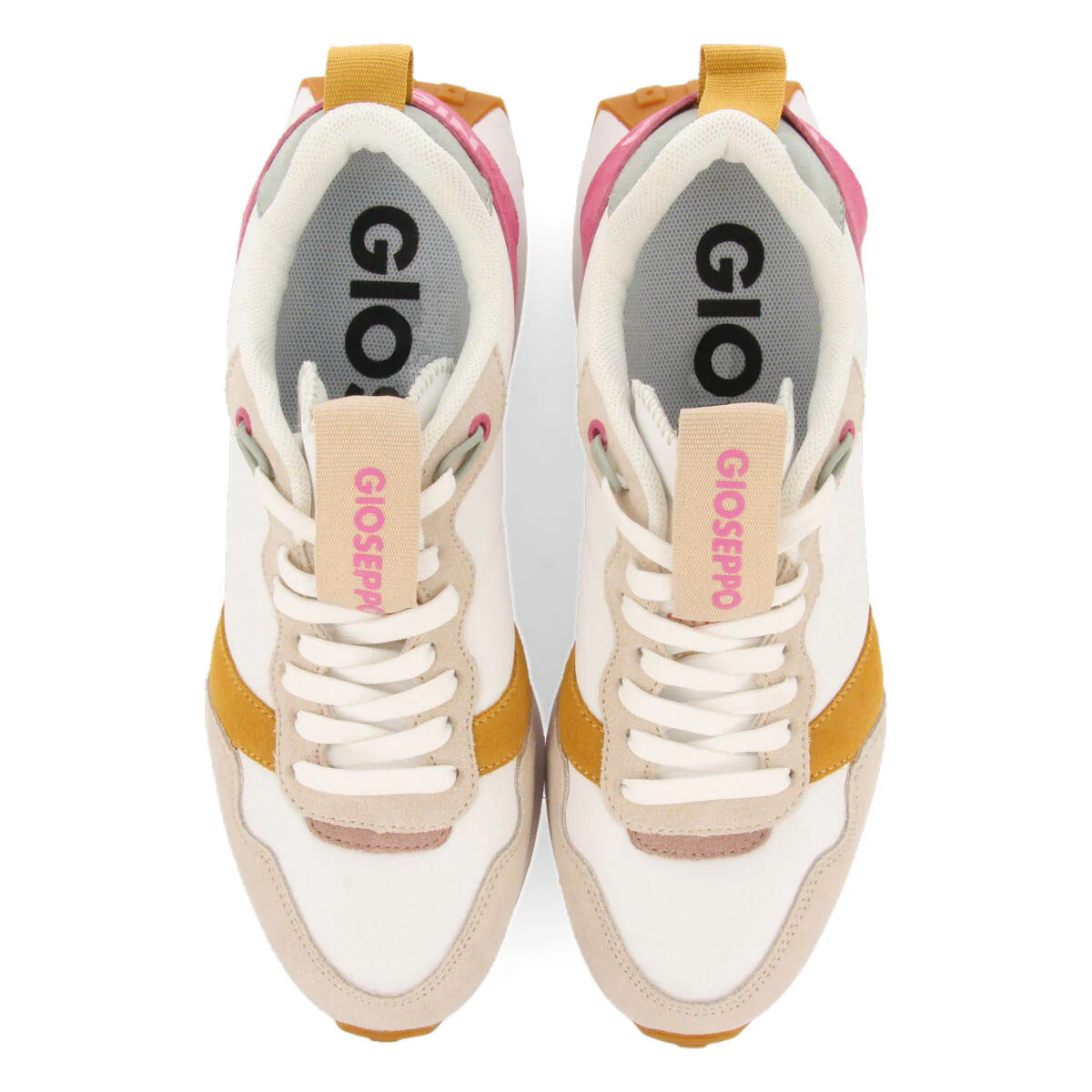 Chacao women's fuchsia retro-style sneakers with multicoloured details - Image 3
