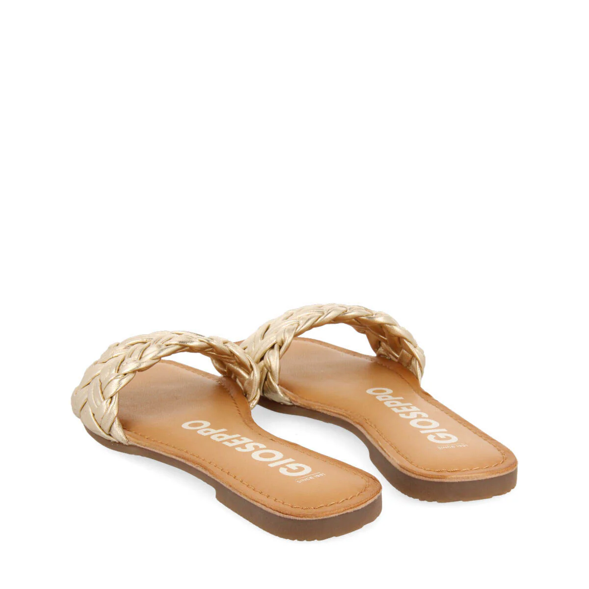 Chacrise women's flat sandals with braided gold vamps - Image 4