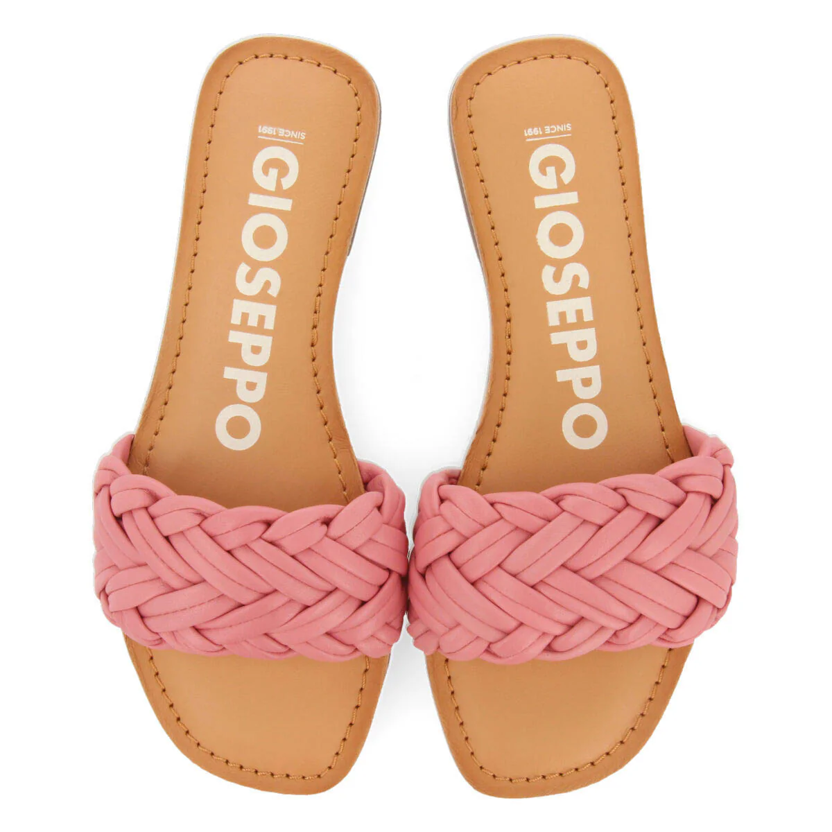 Chacrise women's flat sandals with braided pink vamps - Image 2