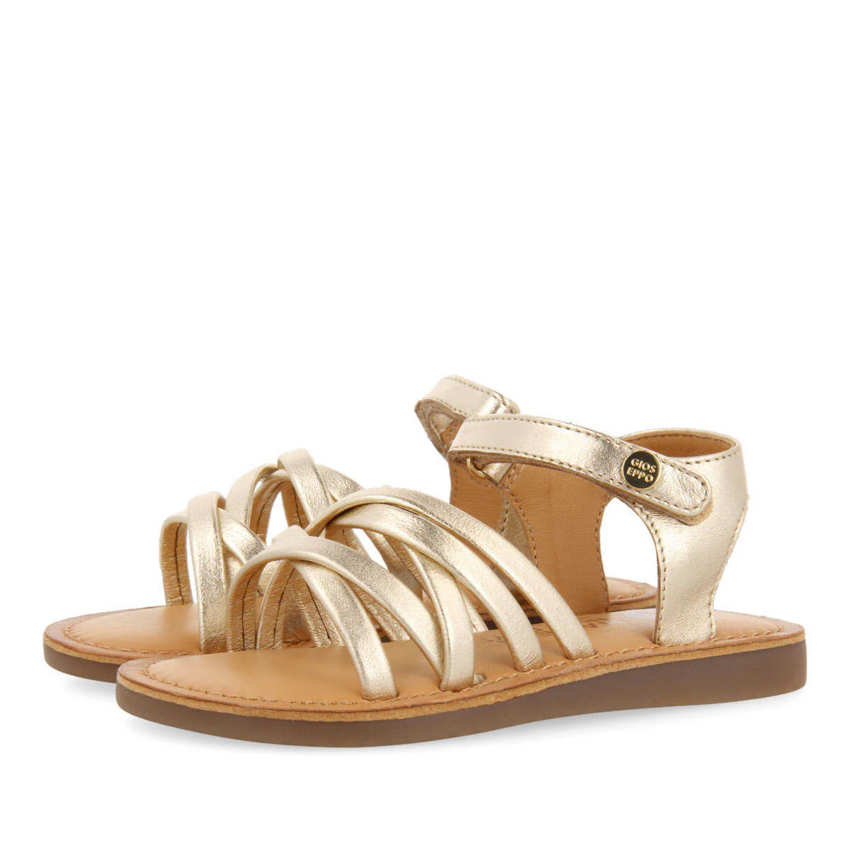 Cisery girls gold leather sandals - Image 2