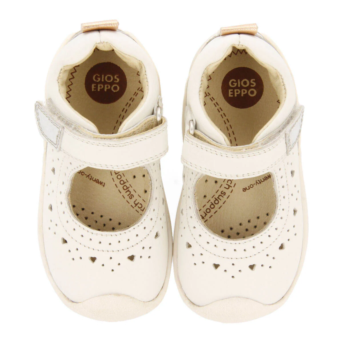 Conand girls white leather ballet flats - Image 3