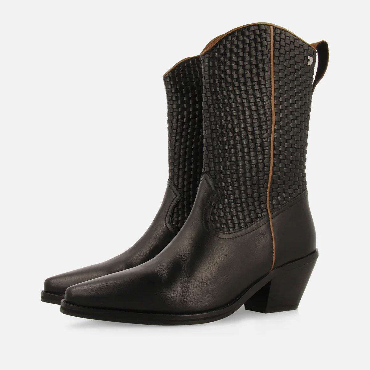 COWBOY BOOTS BRAIDED HEEL LEATHER AMPASS - Image 3