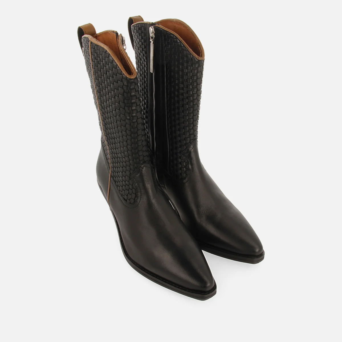 COWBOY BOOTS BRAIDED HEEL LEATHER AMPASS - Image 5
