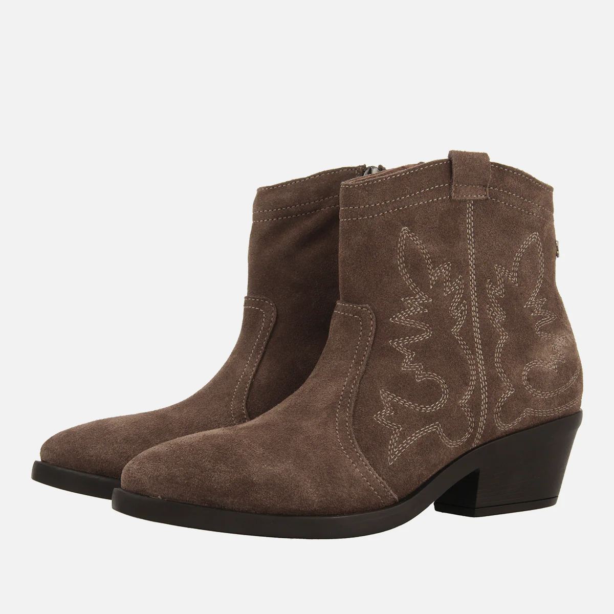 COWBOY BOOTS WITH HEEL IN SUEDE LEATHER LENZING - Image 2
