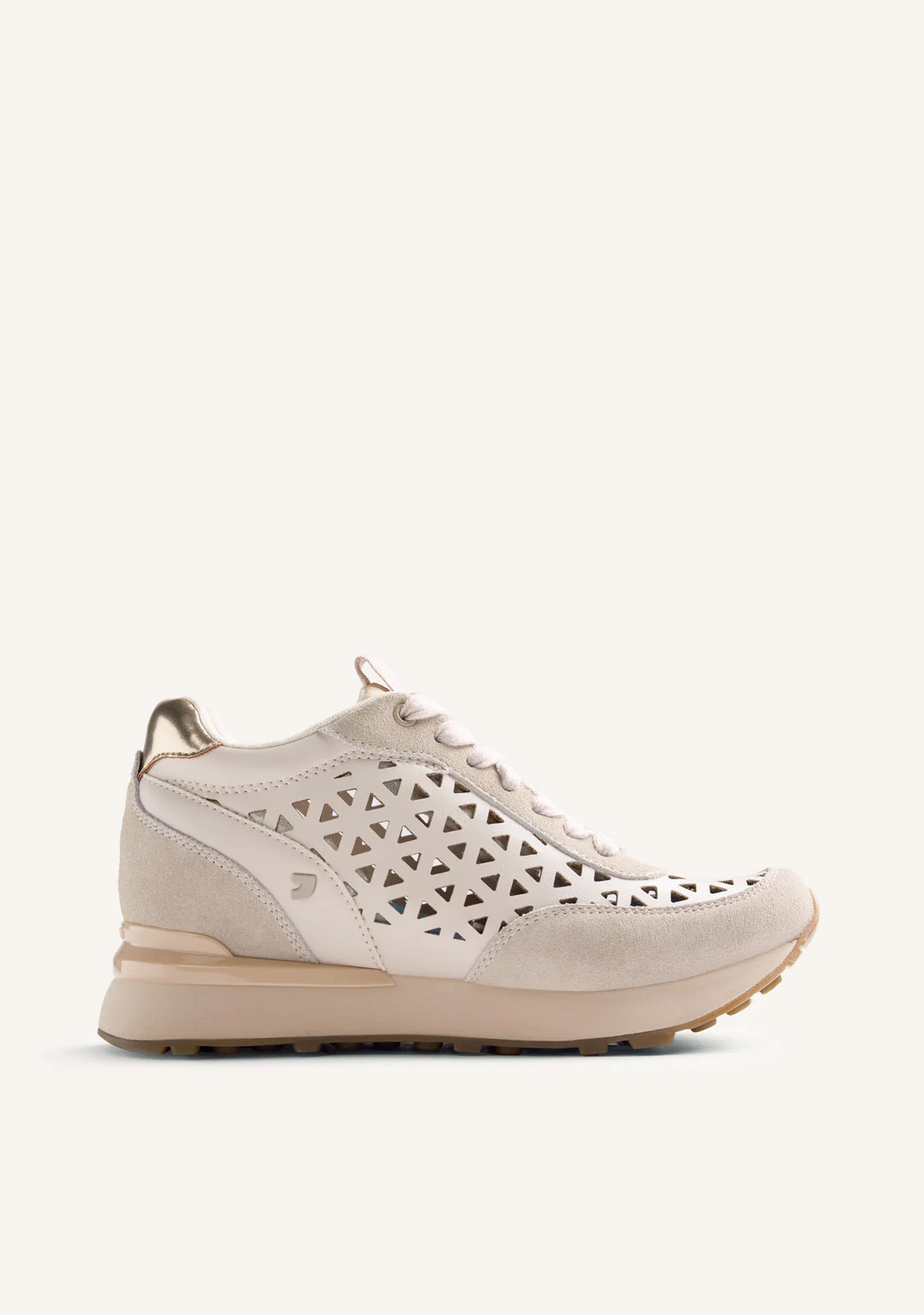 CUT-OUT LEATHER WEDGE SNEAKERS MURANGA