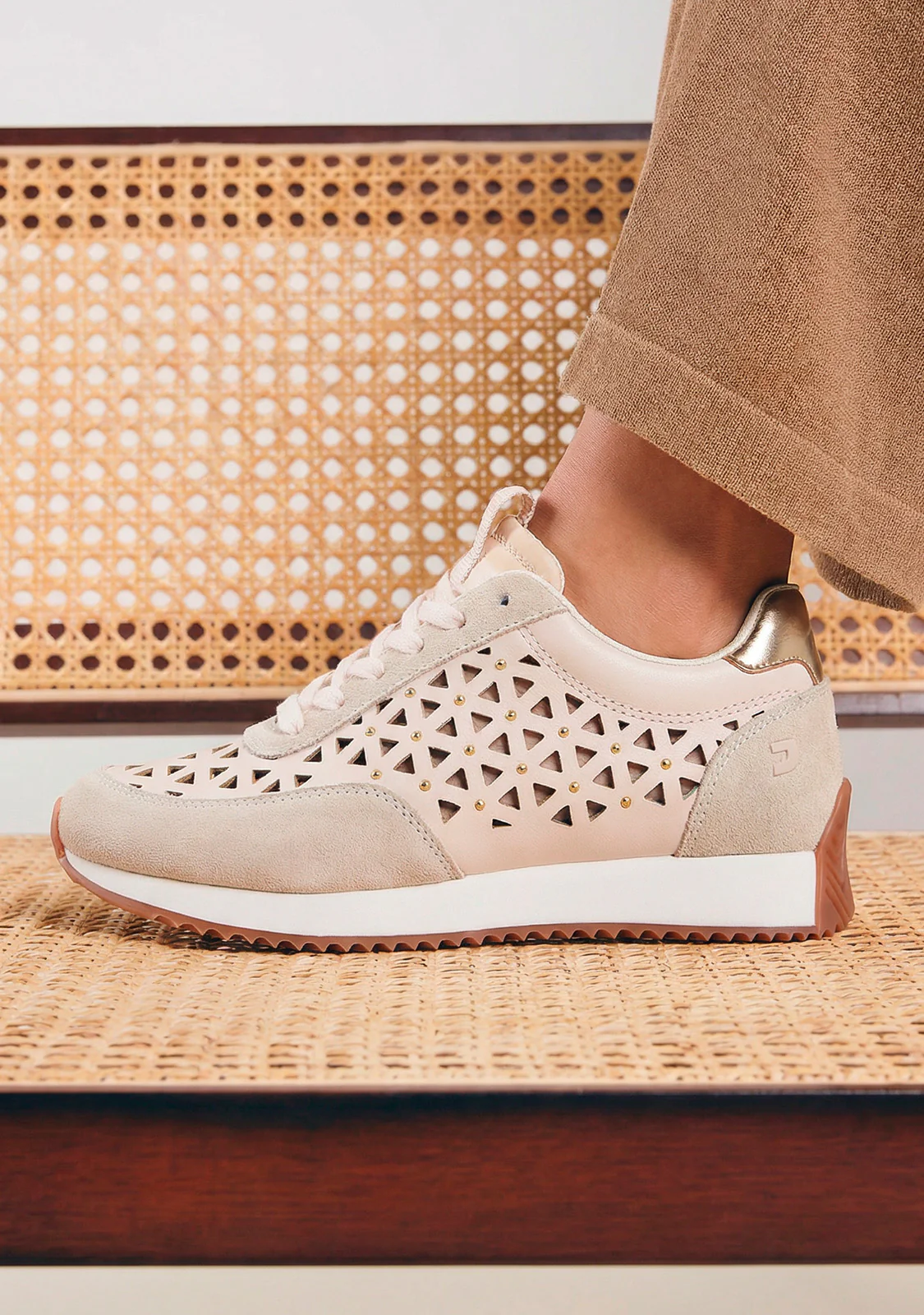 STUDDED CUT-OUT LEATHER SNEAKERS CASEVILLE - Image 5