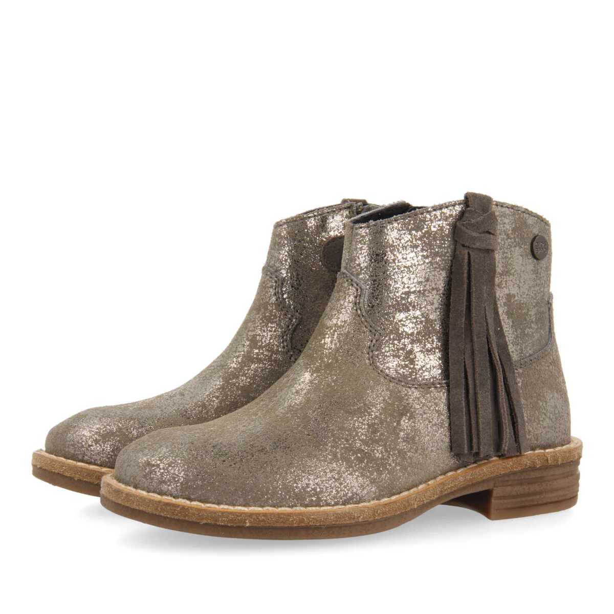 Dalgety children's silver leather cowboy boots - Image 2