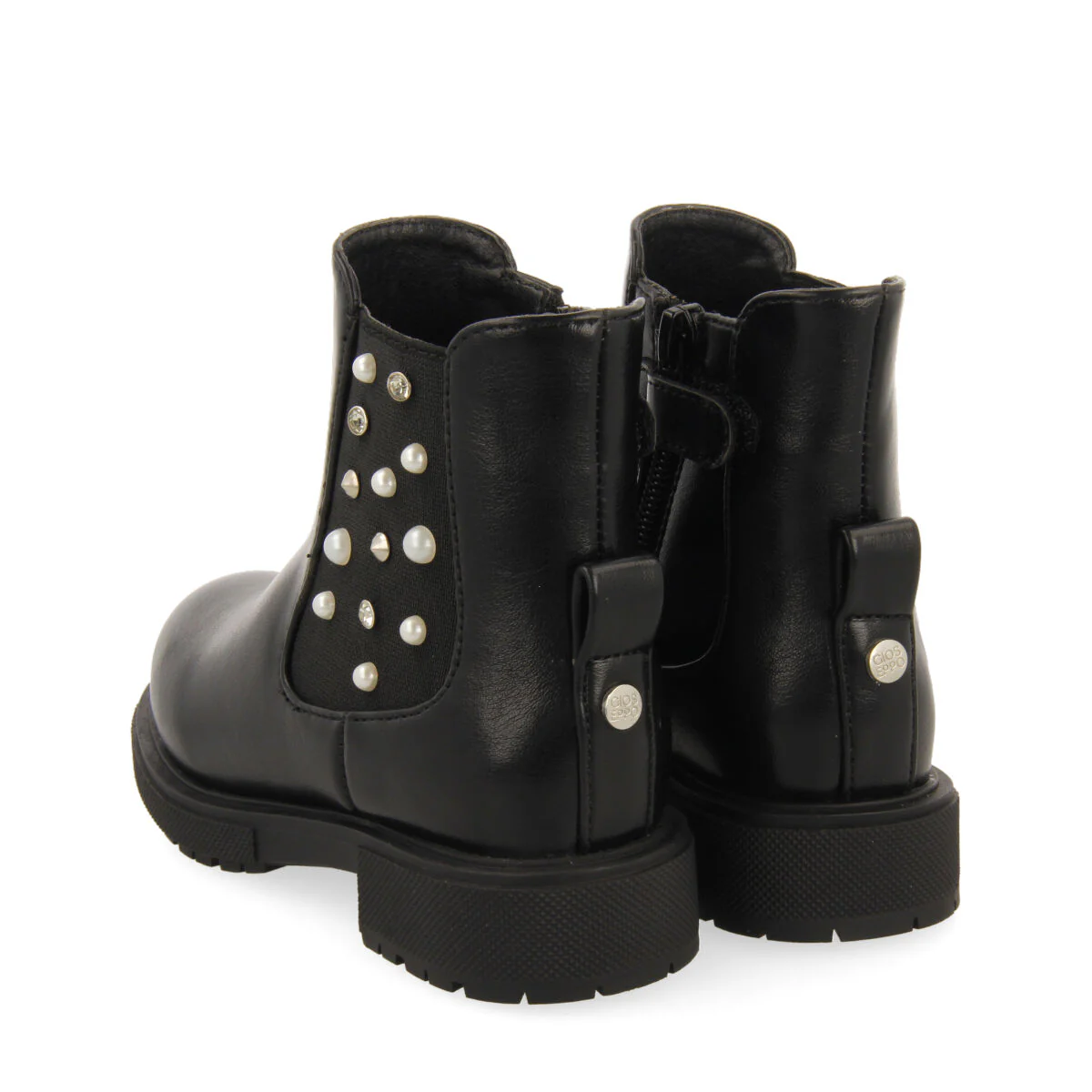 Dirleton children's black chelsea boots with decorations - Image 3