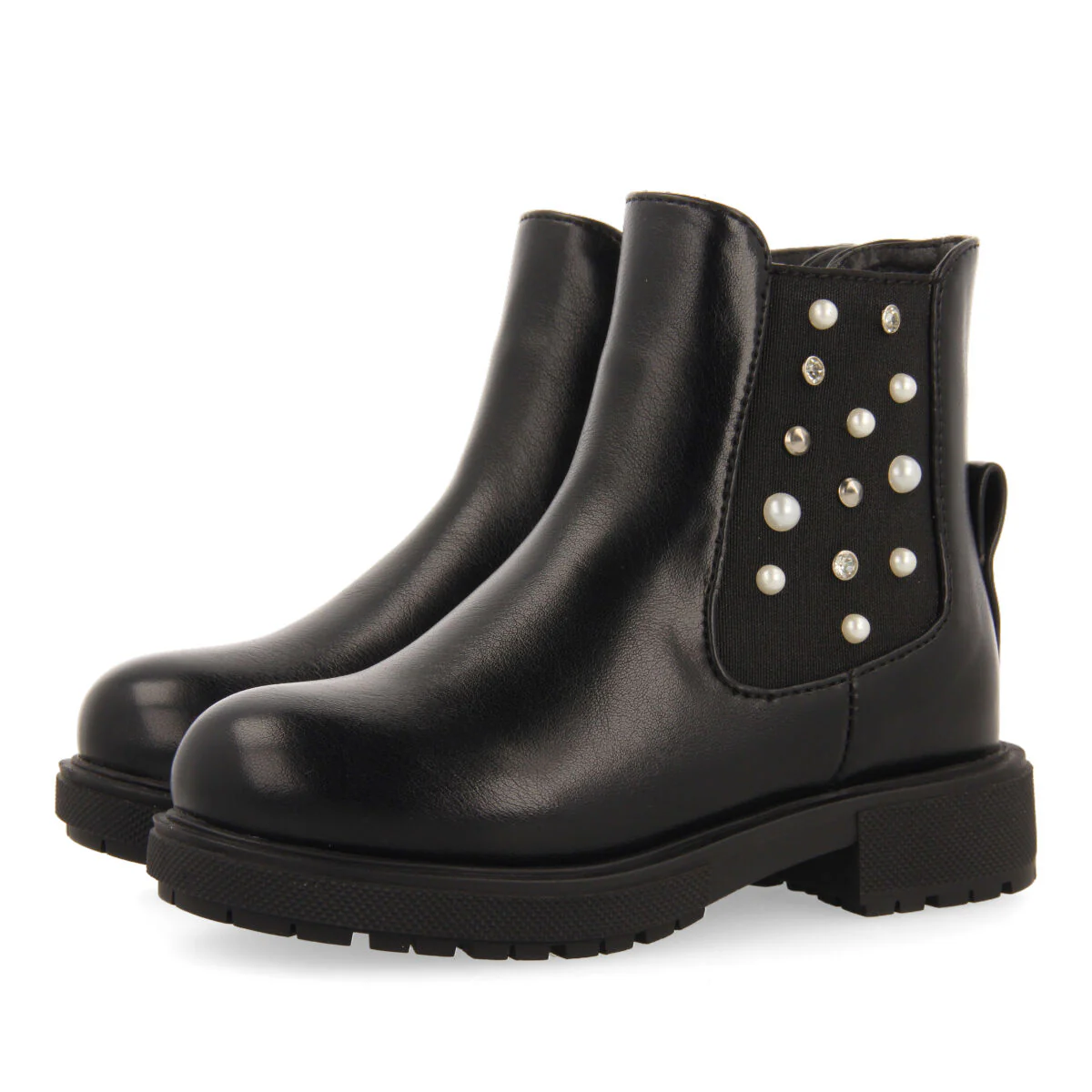Dirleton children's black chelsea boots with decorations - Image 4