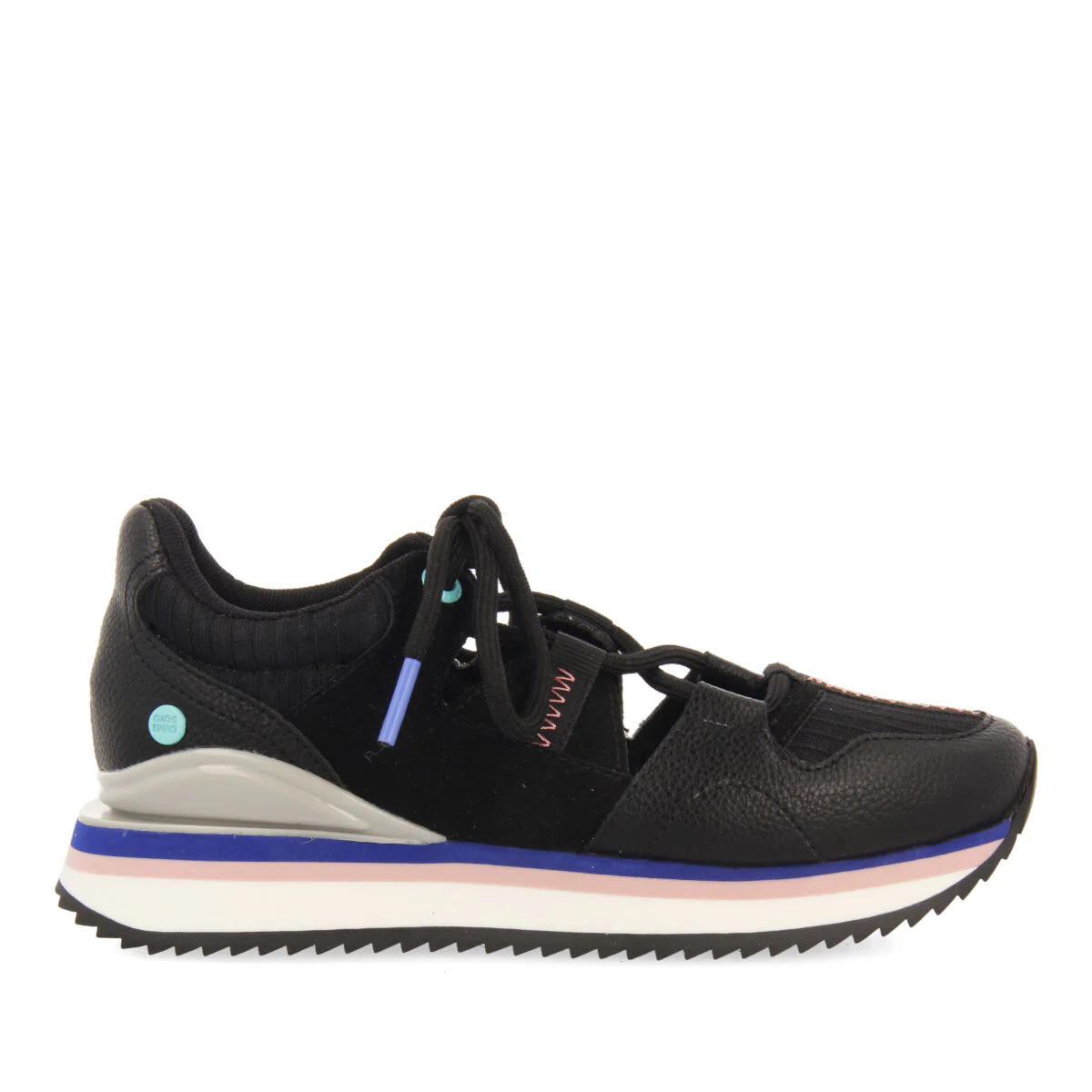 Dizone girls semi open black sneakers