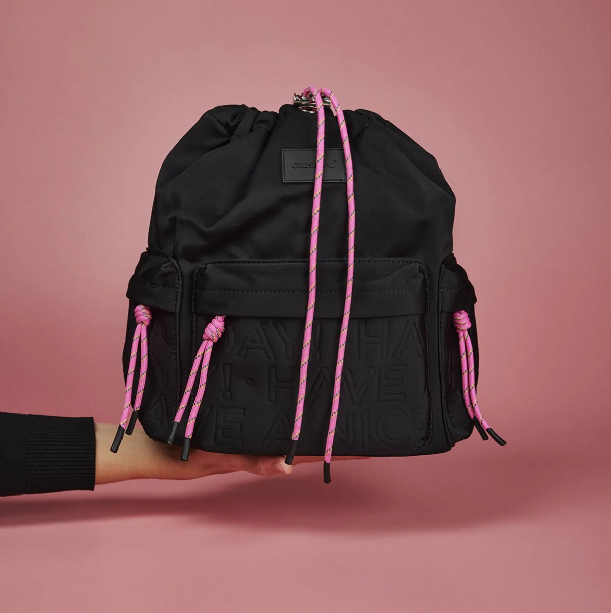 Dogana women's black neoprene backpack - Image 3