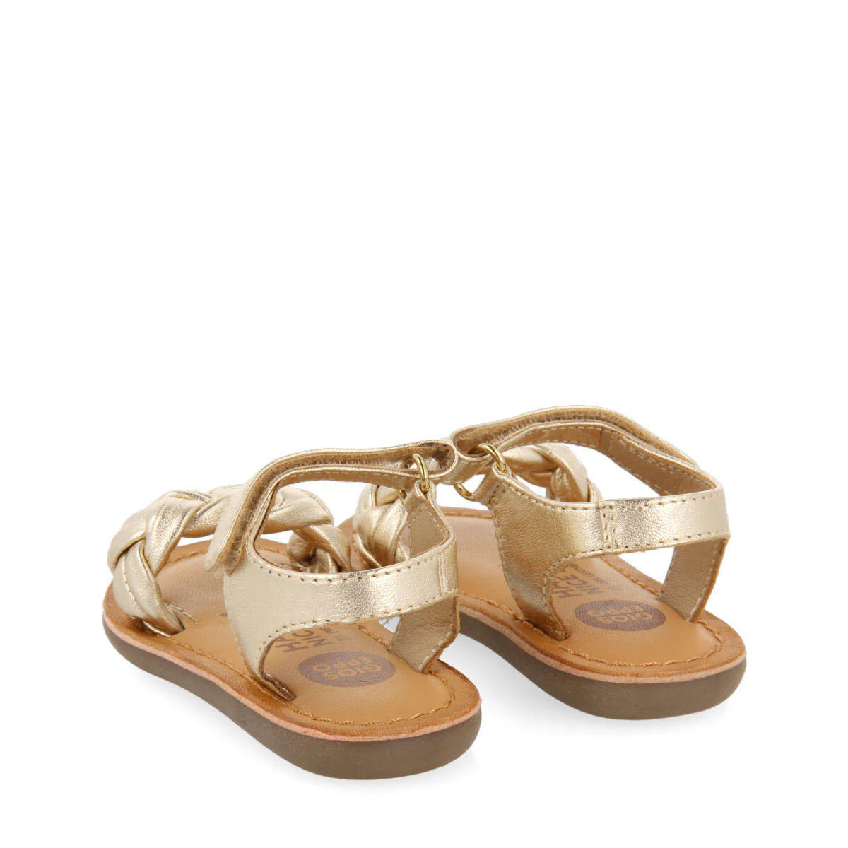 Ennery girlslatinumlaited leather sandals - Image 4