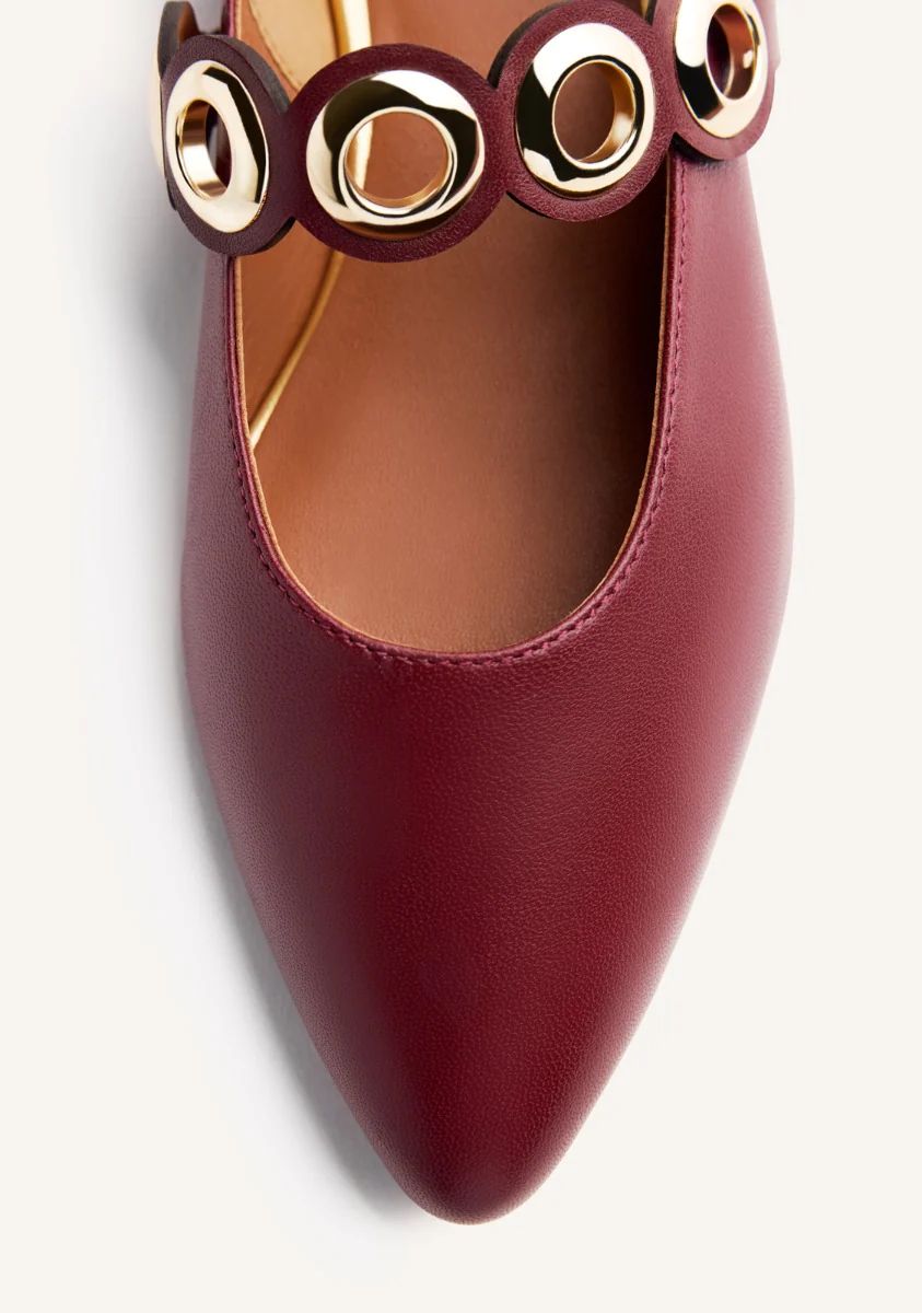EYELET LEATHER BALLET FLATS NIMROD - Image 6