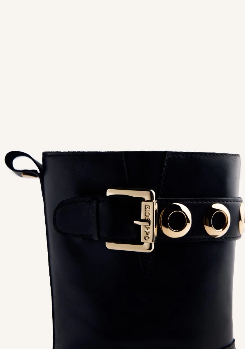EYELET LEATHER BIKER BOOTS BELLAIRE - Image 4