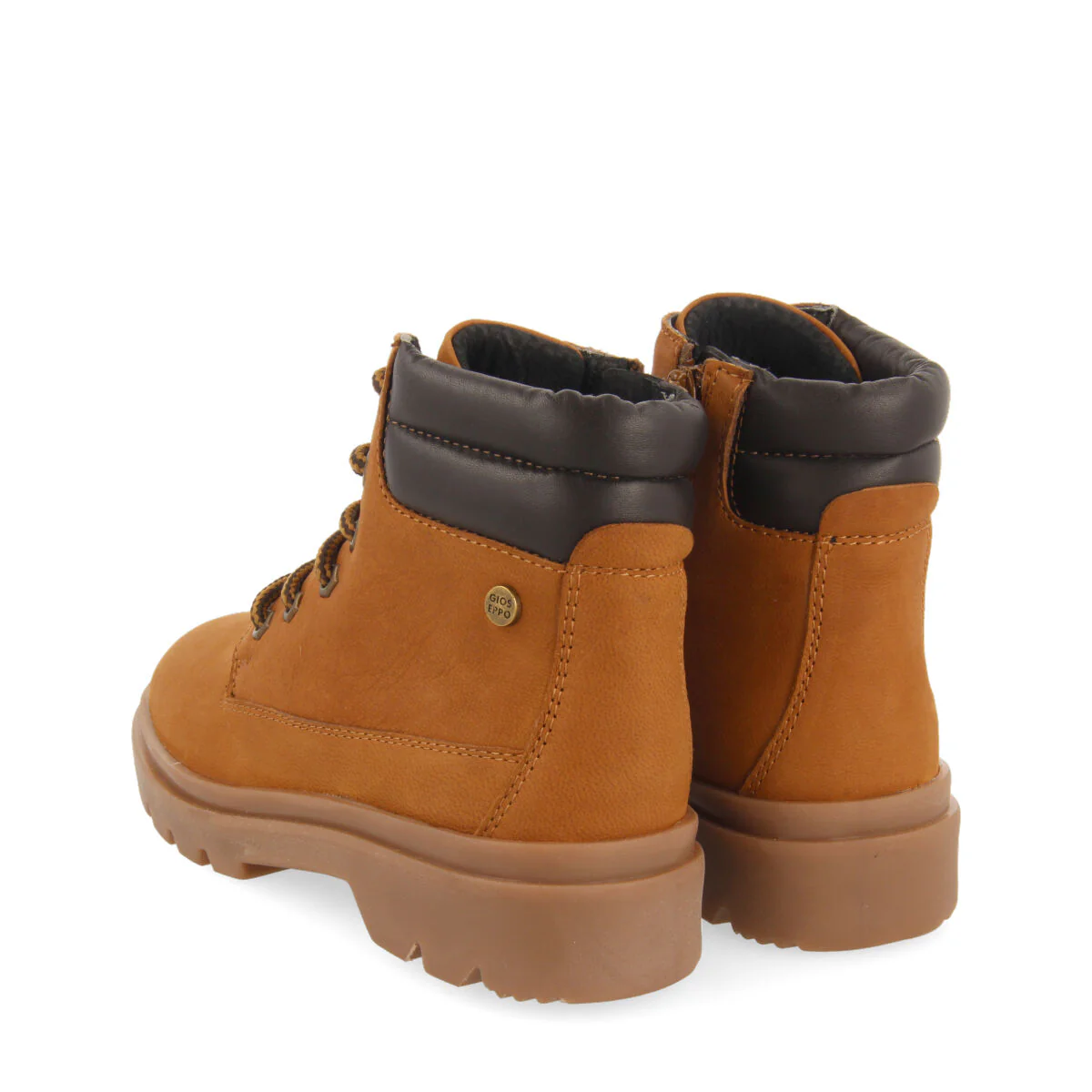 Favang children's tan leather lace-up ankle boots - Image 3
