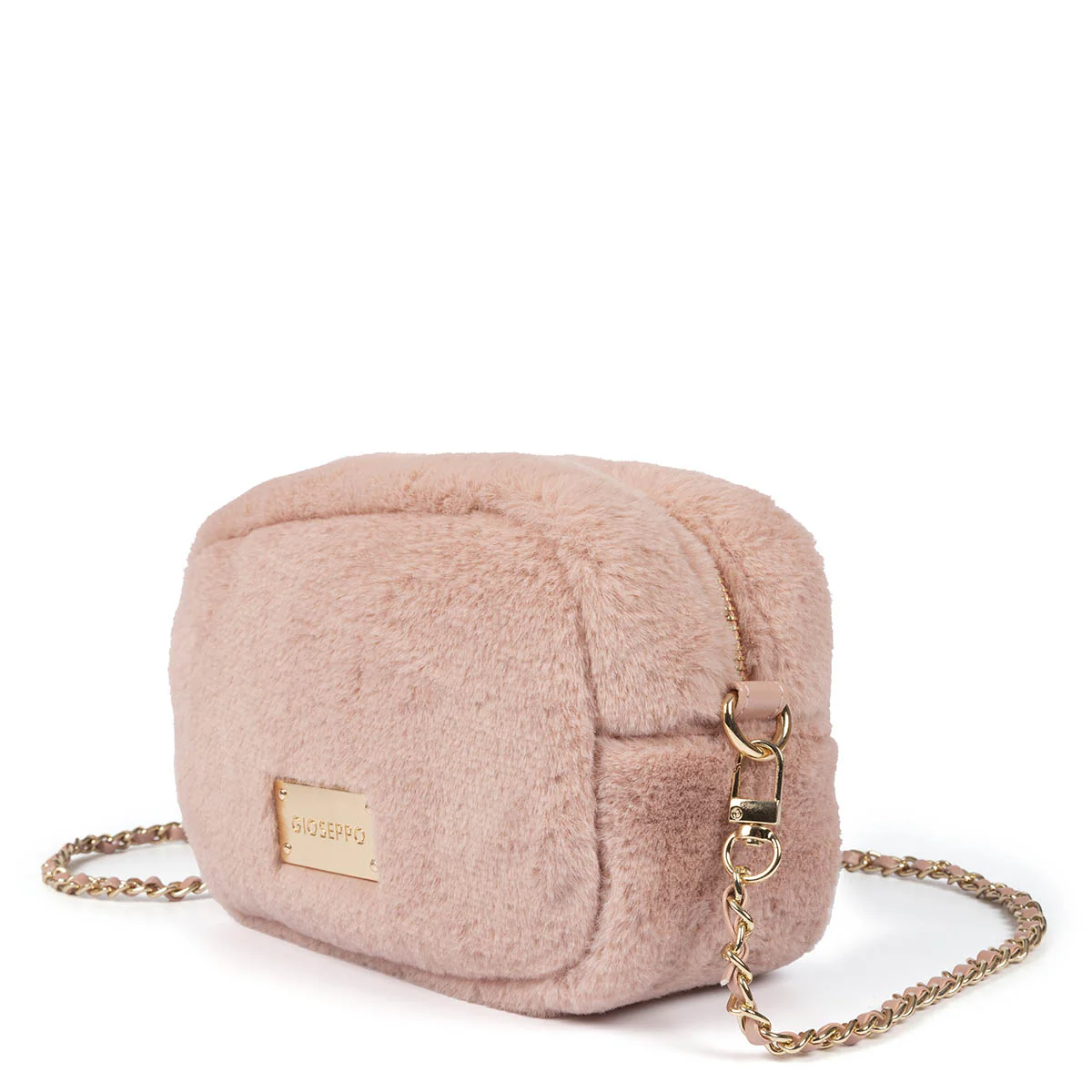 Fiss furry pink bag with chain strap - Image 4