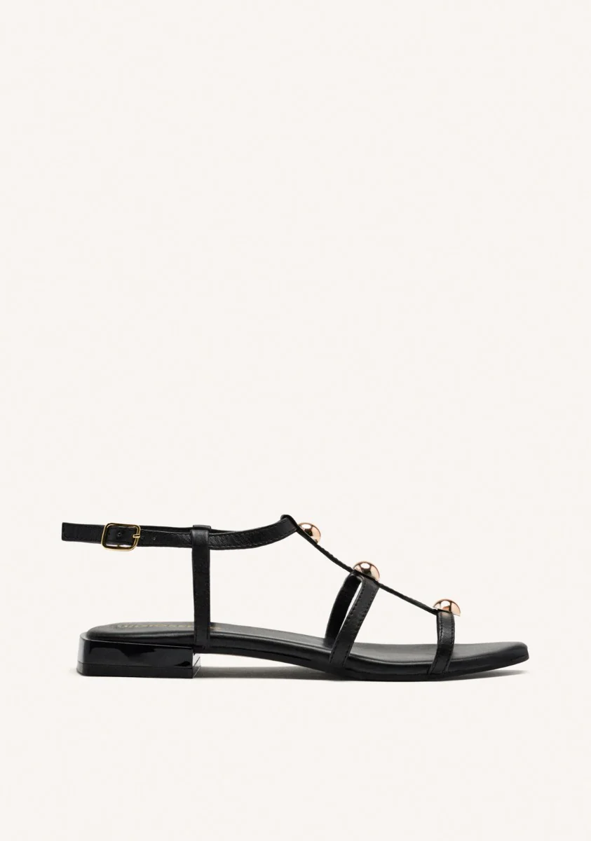 FLAT STUDDED LEATHER SANDALS STINNETT