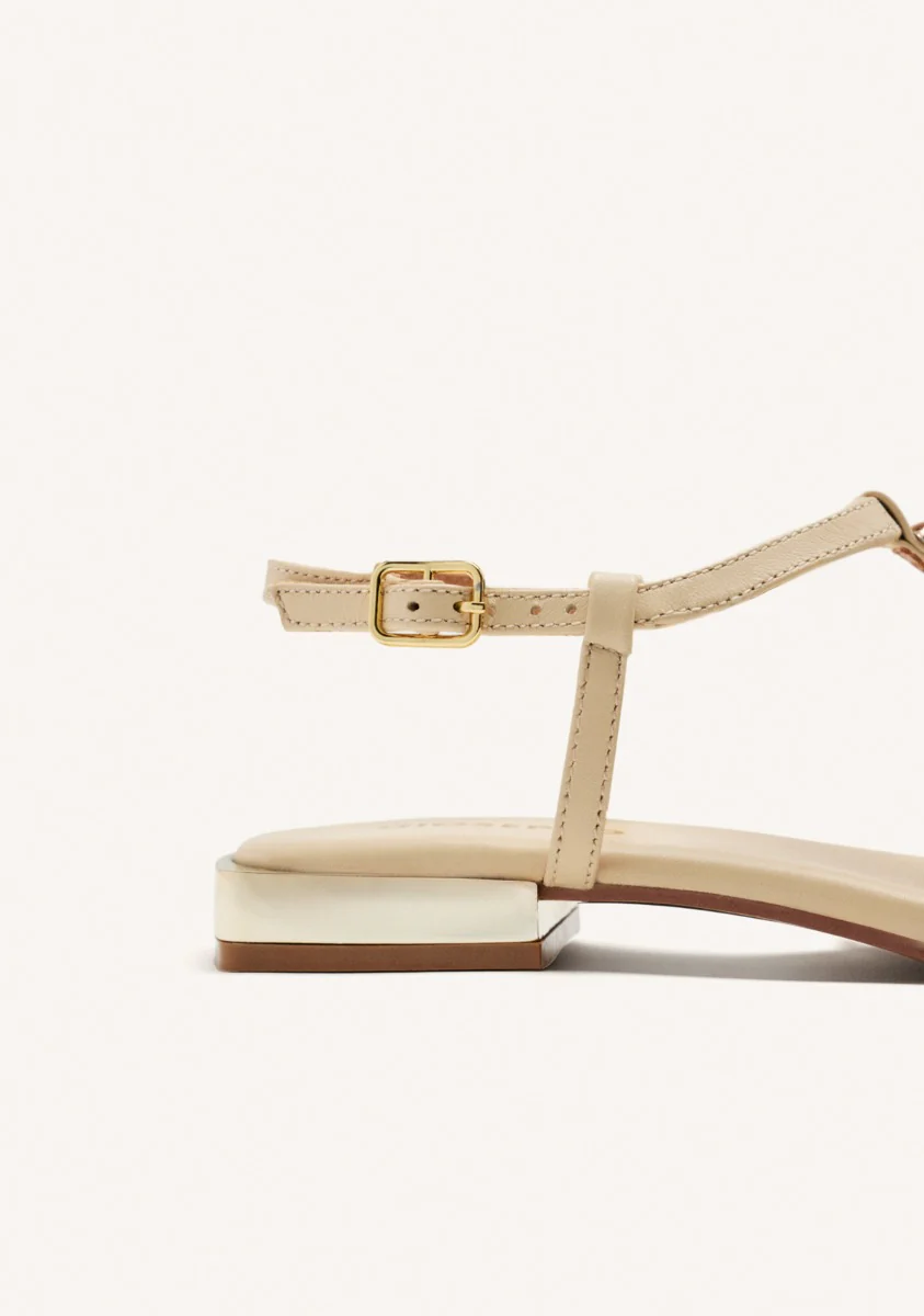 FLAT STUDDED LEATHER SANDALS STINNETT - Image 4